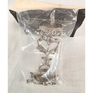 Vtg. Craftmark Miniature 1/12 Scale Dollhouse Lampholder Silver 2 1/2" Tall NOS